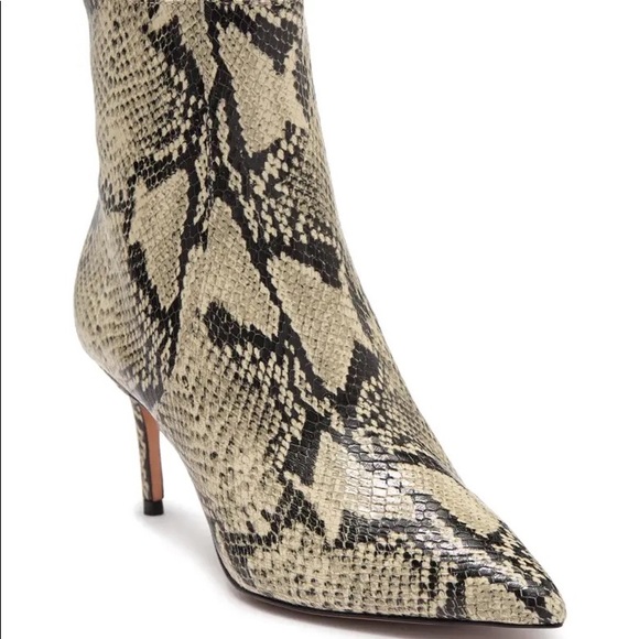 Schutz Bette Snakeskin Embossed Ankle Bootie - Picture 1 of 8